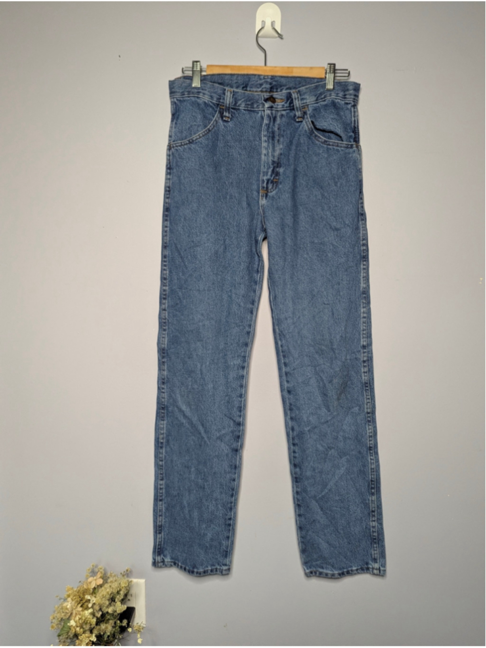Vintage Rustler Wrangler Regular Fit Straight Leg Jeans Wash 30x32